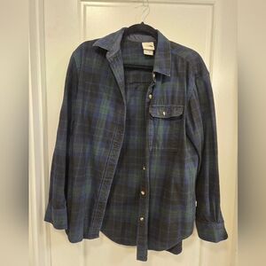 The North Face Blue and Black Plaid Shirt